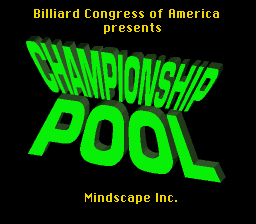 Championship Pool screenshot 4 for Super Nintendo
